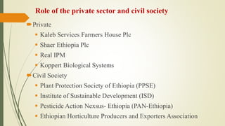 Review of the current status of the development, regulation and use of biopesticides in Ethiopia