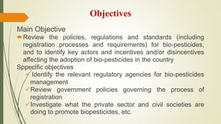 Review of the current status of the development, regulation and use of biopesticides in Ethiopia