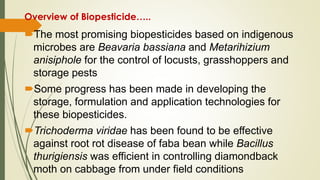 Review of the current status of the development, regulation and use of biopesticides in Ethiopia