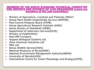 Bio-pesticides development, use and regulation in Kenya