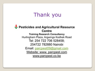 Bio-pesticides development, use and regulation in Kenya