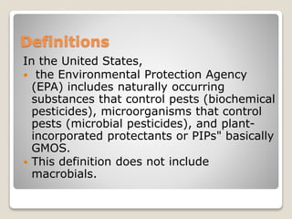 Bio-pesticides development, use and regulation in Kenya