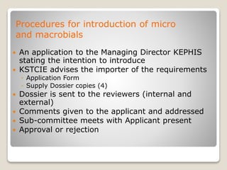 Bio-pesticides development, use and regulation in Kenya