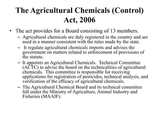 Current status of the development, regulation and use of bio-pesticides in Uganda