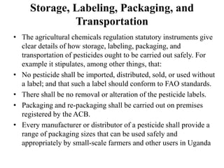 Current status of the development, regulation and use of bio-pesticides in Uganda
