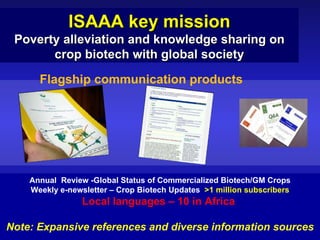 Global status of commercialized biotech/GM crops—Which way for Africa?