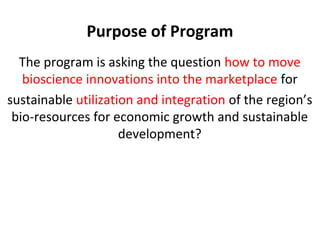 Bio-resources Innovations Network for Eastern African Development: Bio-Innovate Program progress and achievements 