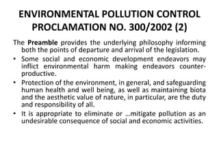 Regulation and policy incentives for innovations in industrial effluents management in Ethiopia