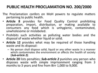 Regulation and policy incentives for innovations in industrial effluents management in Ethiopia