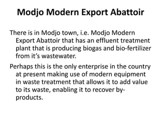 Regulation and policy incentives for innovations in industrial effluents management in Ethiopia