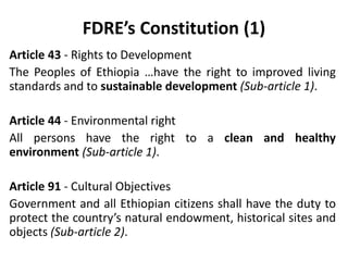 Regulation and policy incentives for innovations in industrial effluents management in Ethiopia