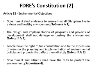 Regulation and policy incentives for innovations in industrial effluents management in Ethiopia