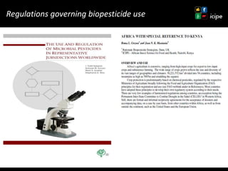 Achievements and ongoing work on biopesticides at ICIPE—Some examples and lessons learnt 