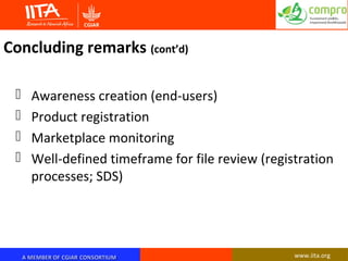 Opportunities and limitations of bio-pesticide regulatory framework in sub-Saharan Africa for improved quality, storage and profitability