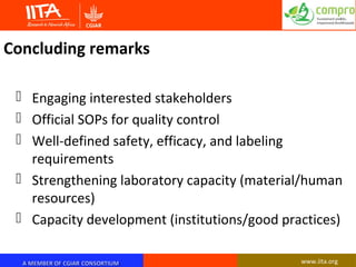 Opportunities and limitations of bio-pesticide regulatory framework in sub-Saharan Africa for improved quality, storage and profitability
