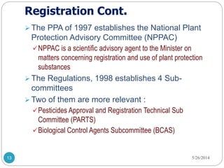 Status of development, registration and use of bio-pesticides in Tanzania
