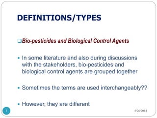 Status of development, registration and use of bio-pesticides in Tanzania
