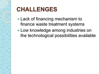 Development and deployment of industrial effluent treatment systems in sub-Saharan Africa: Opportunities and challenges