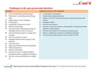 Review of policies, regulations and standards and incentives/disincentives for adoption of new effluent management technologies in the agro process industry in Uganda