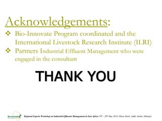 Review of policies, regulations and standards and incentives/disincentives for adoption of new effluent management technologies in the agro process industry in Uganda