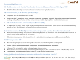 Review of policies, regulations and standards and incentives/disincentives for adoption of new effluent management technologies in the agro process industry in Uganda