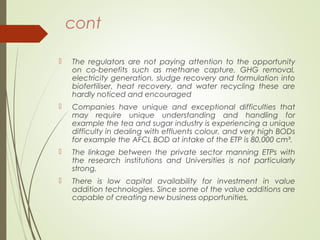 Policy and legislative environment for value addition for agro-based industrial effluents in Kenya