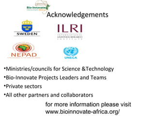 Delivering biosciences innovations to the market place: Bio-Innovate program strategy