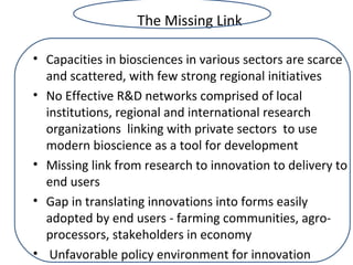 Delivering biosciences innovations to the market place: Bio-Innovate program strategy