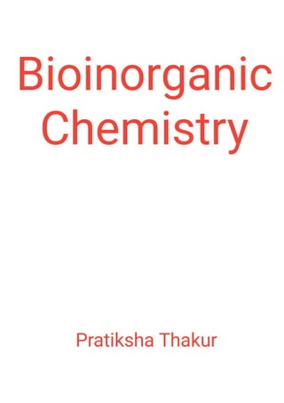 Bioinorganic Chemistry 
