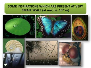 SOME INSPIRATIONS WHICH ARE PRESENT AT VERY
SMALL SCALE (at nm, i.e. 10-9 m)
 