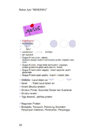 Bahan Ajar “BIOKIMIA”
18
 