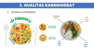 5. KUALITAS KARBOHIDRAT
A. PEDOMAN GIZI SEIMBANG
 