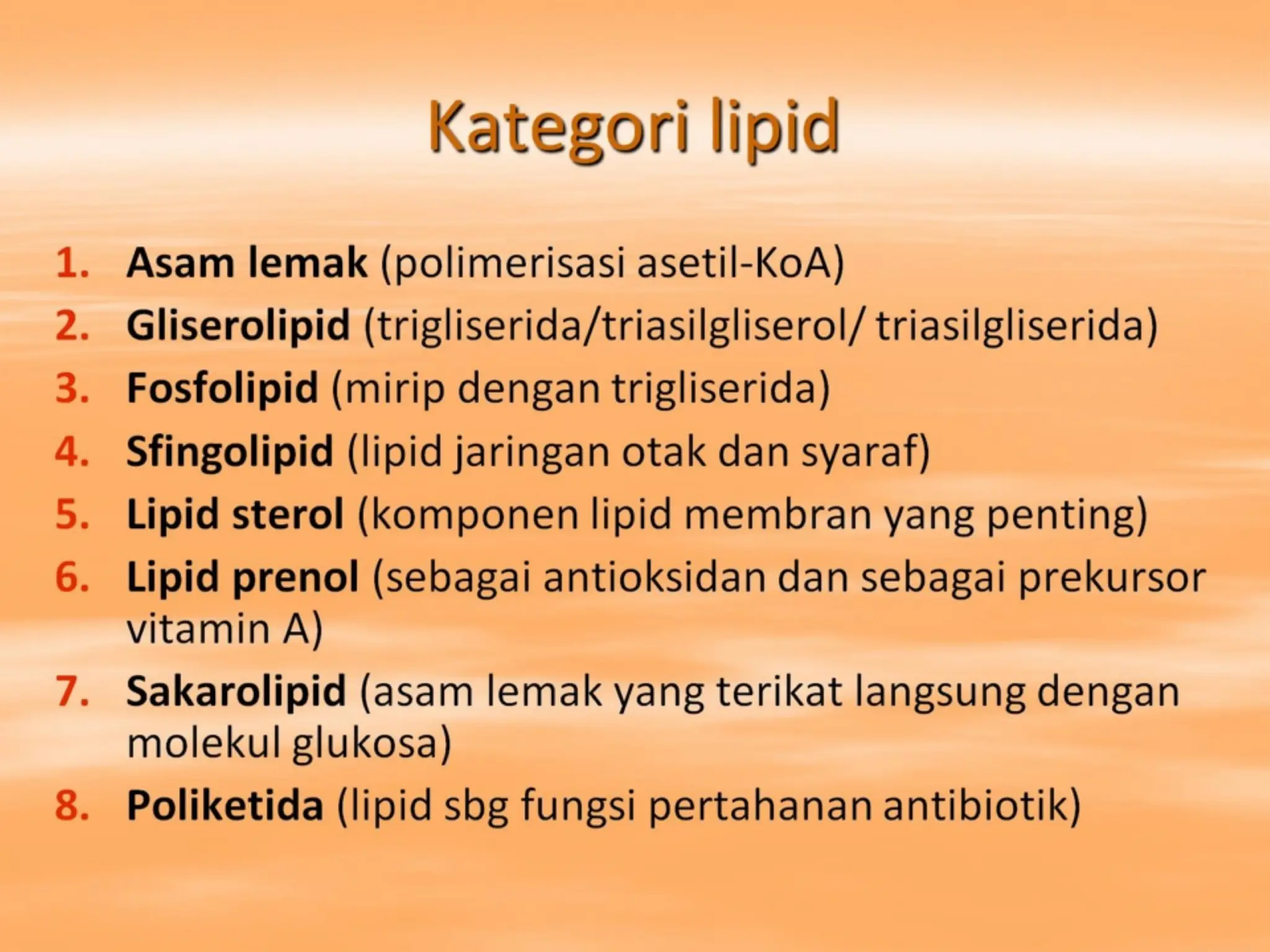 Kategori lipid
