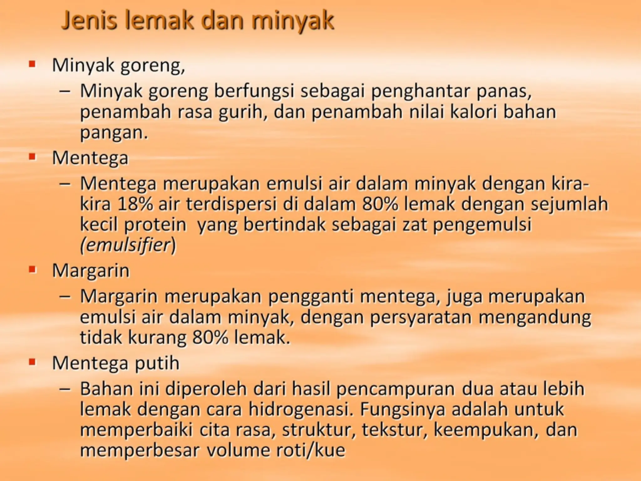 Jenis lemak dan minyak