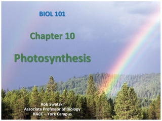 BIOL 101
Chapter 10
Photosynthesis
Rob Swatski
Associate Professor of Biology
HACC – York Campus
 