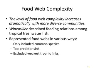 community structure and food web | PPTX