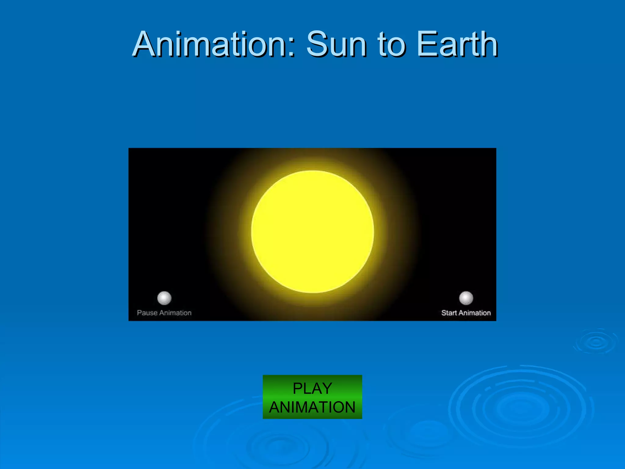 Animation: Sun to Earth PLAY ANIMATION 