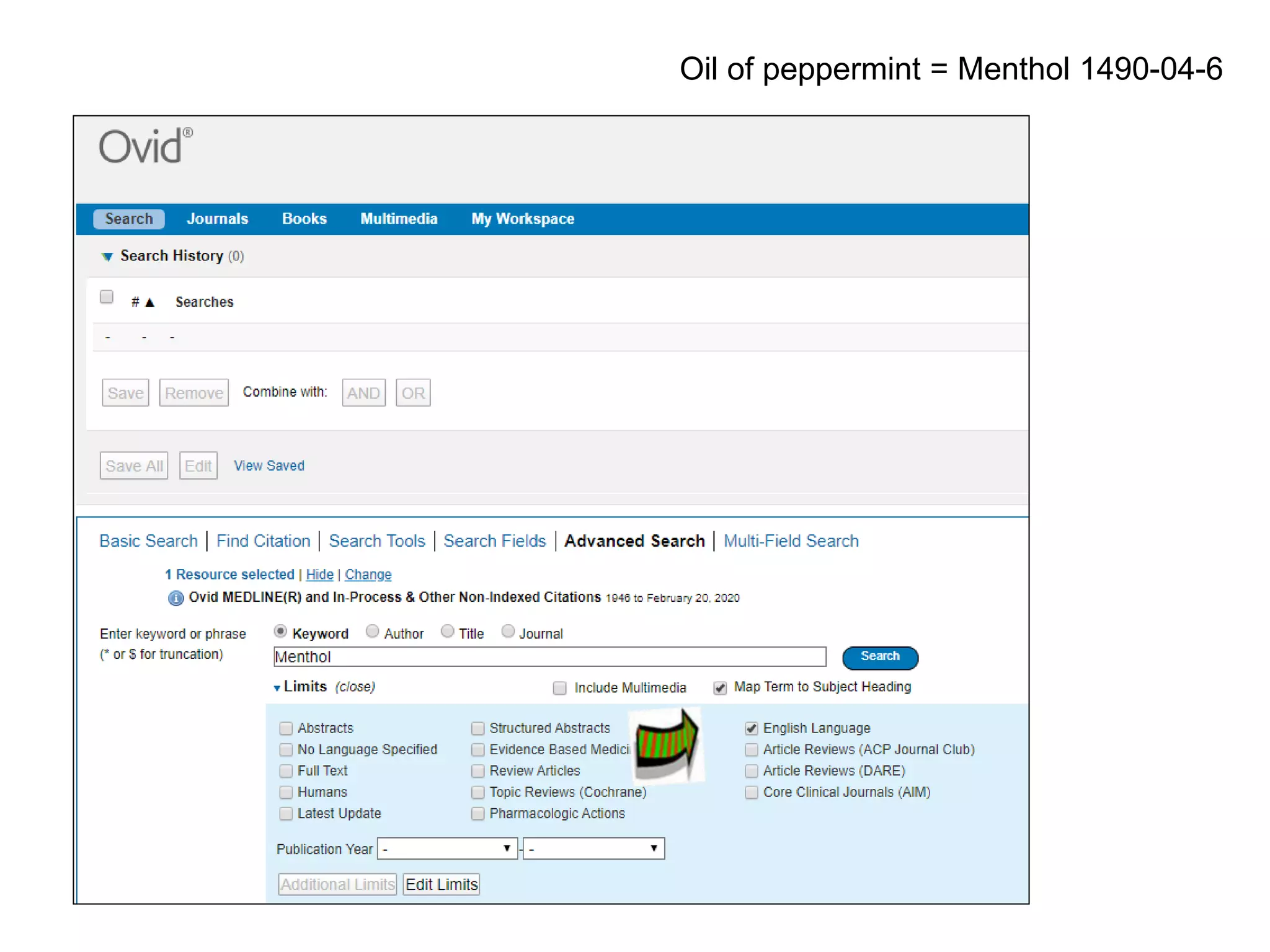 Oil of peppermint = Menthol 1490-04-6
 