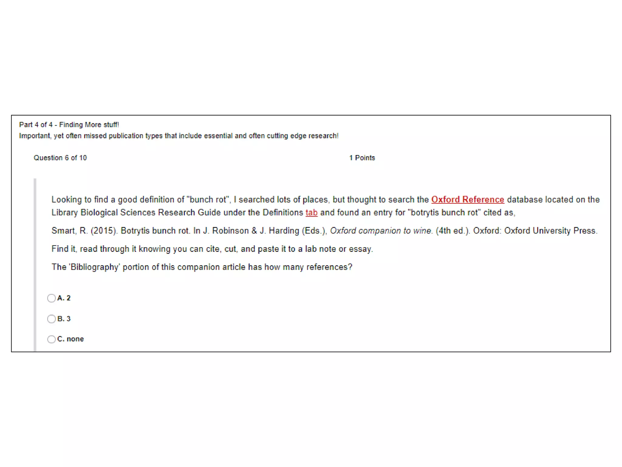 BIOL 2P96 winter 2020 Library Seminar ppt slides