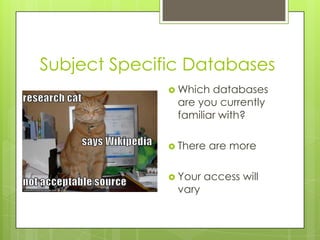 Small groups of 3-4
 Each

group choose a different database
to analyze:




Scopus
Science Direct
PubMed (Medline)

 All

available from the Biology Subject
Gateway

 