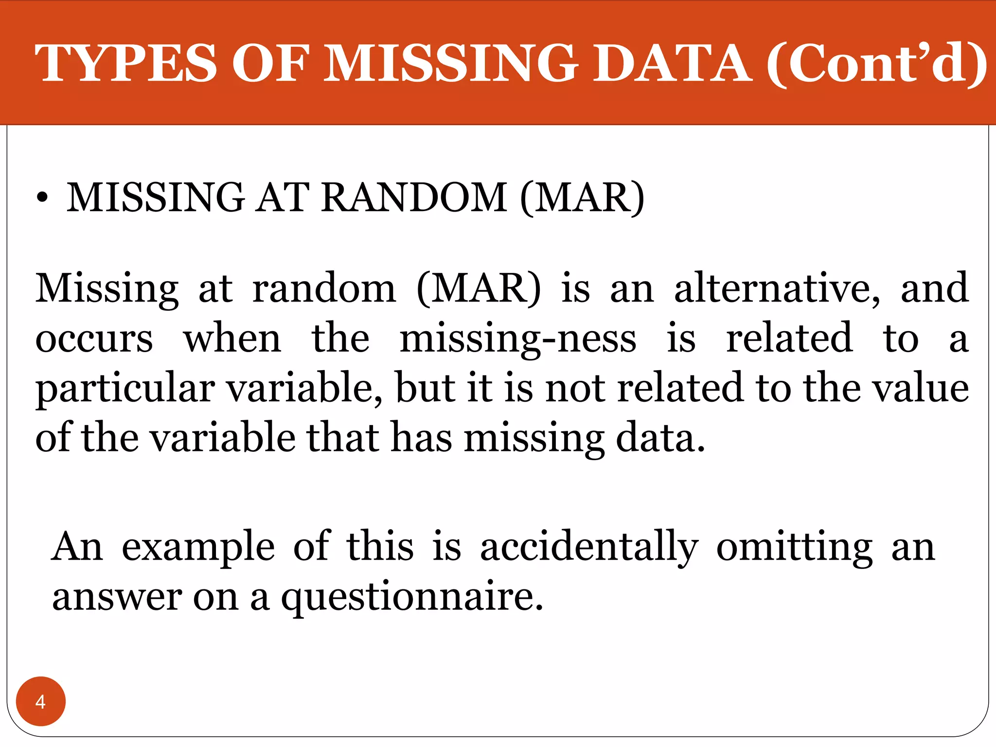 Missing Data and Causes | PPTX