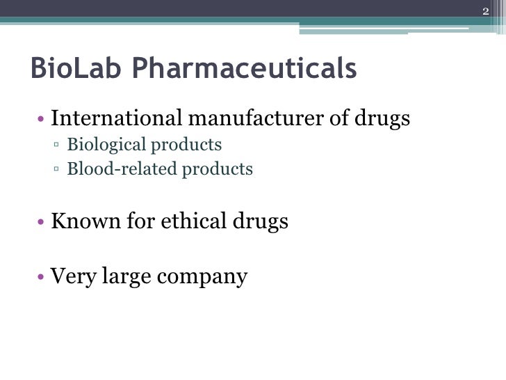 Biolab pharmaceutical company