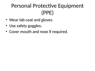 Biolab_Precautions_ for self prevention. | PPTX
