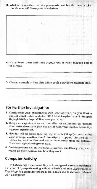 Biolabreflexes; testing reflexes and reactions