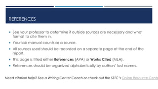 How to Write a Lab Report | PPTX