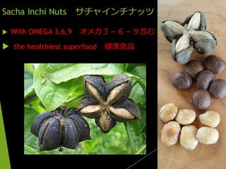 Sacha Inchi Nuts 㥤ʥå
? With OMEGA 3,6,9 ᥬ
? the healthiest superfood ʳƷ
 