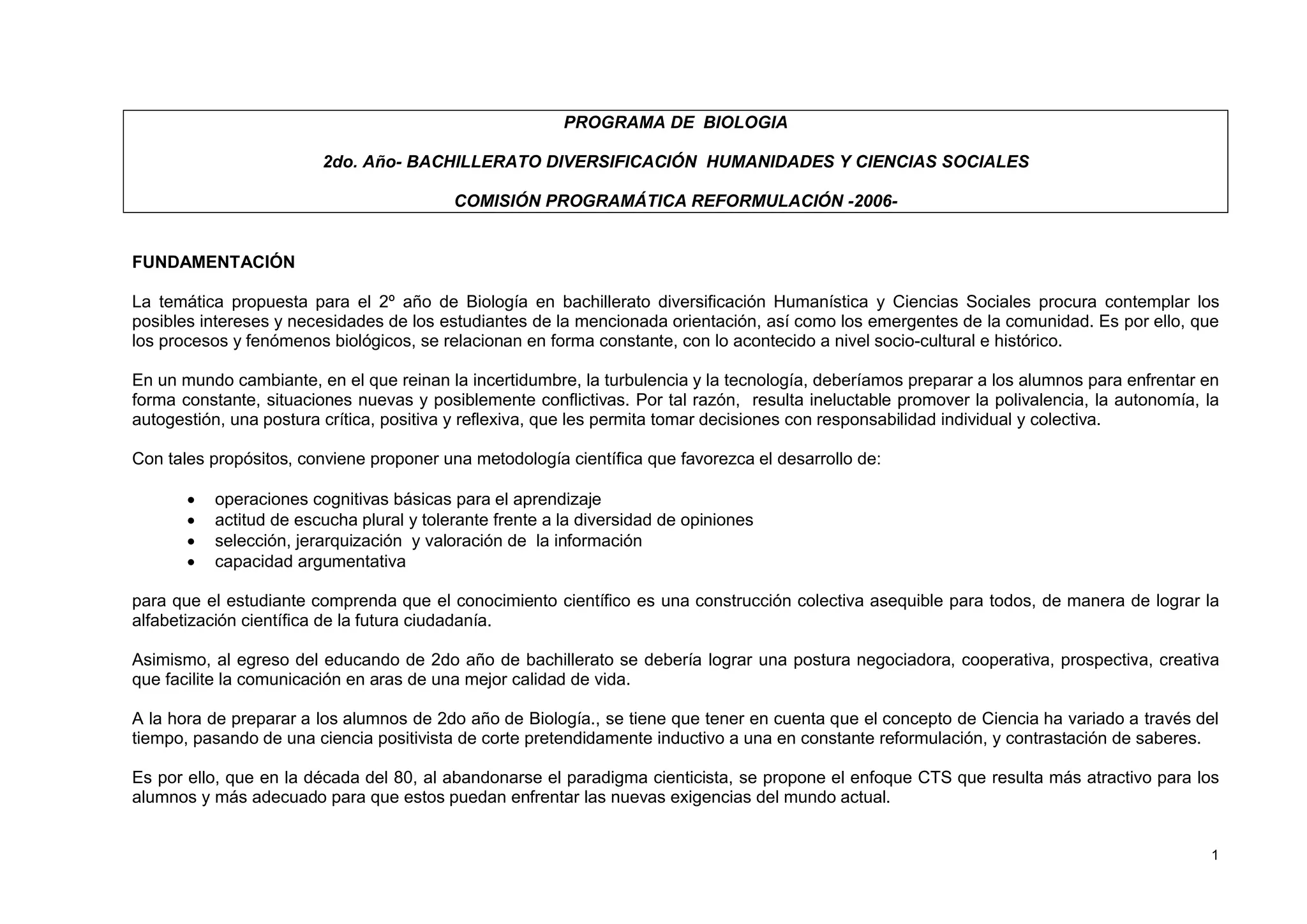 Programa Quinto Humanístico PPT