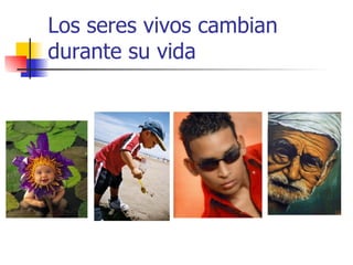 Los seres vivos cambian durante su vida 