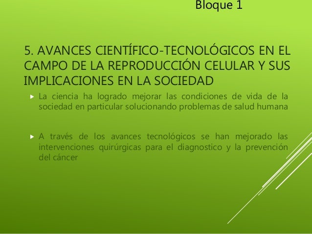 Avances Científico Tecnológicos En El Campo De La Reproducción Celular
