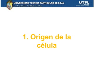 3
1 1
1. Origen de la
célula
 